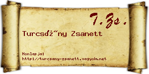 Turcsány Zsanett névjegykártya