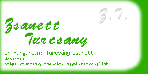 zsanett turcsany business card