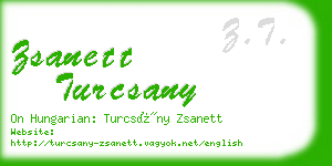 zsanett turcsany business card